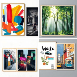 An eclectic assortment of wall art posters that cater to various tastes and aesthetics