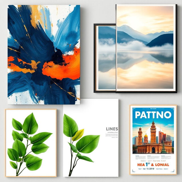 A dynamic selection of wall art posters ideal for enhancing interior spaces