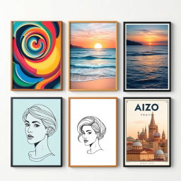 A diverse collection of wall art posters designed to enrich various living spaces