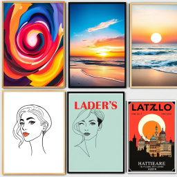 A diverse collection of wall art posters designed to enrich various living spaces