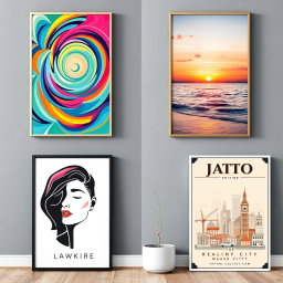A diverse collection of wall art posters designed to enrich various living spaces