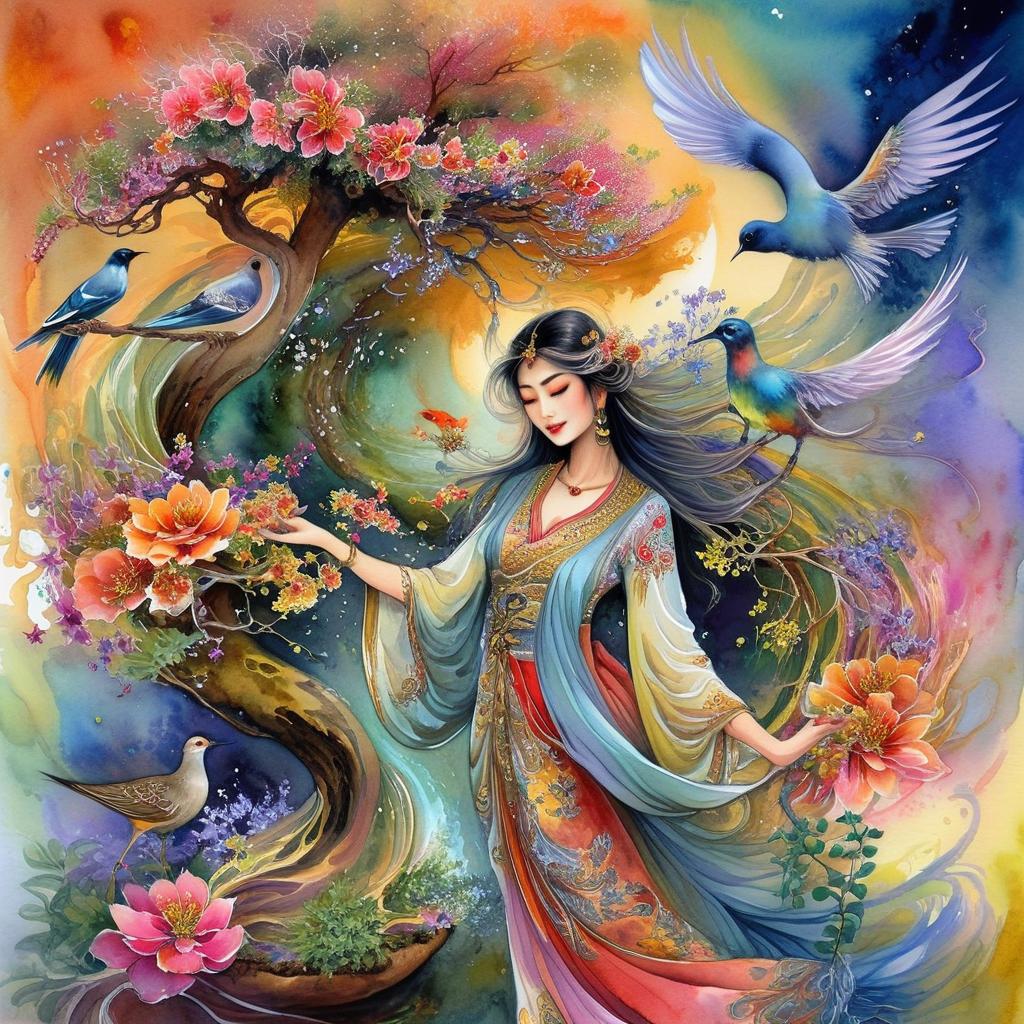 Enchanting Fairy Deity Illustration