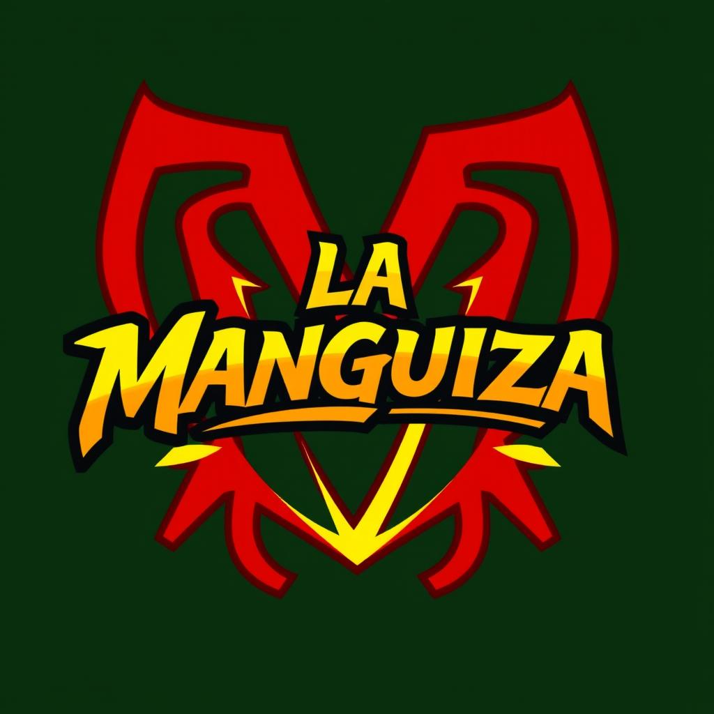 A vibrant and eye-catching clan logo featuring the text 'LA MANGUIZA'