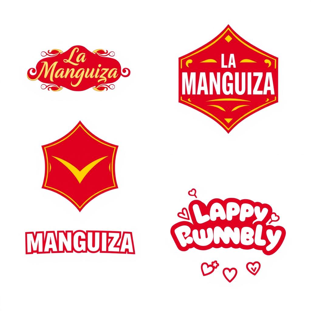 A series of beautiful and unique clan logos featuring the text 'LA MANGUIZA'