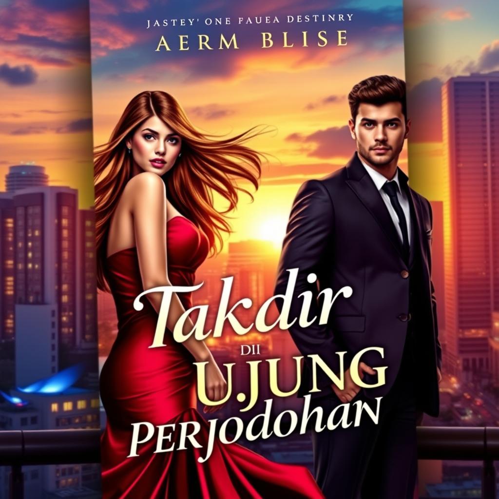 A captivating novel cover for 'Takdir di Ujung Perjodohan'