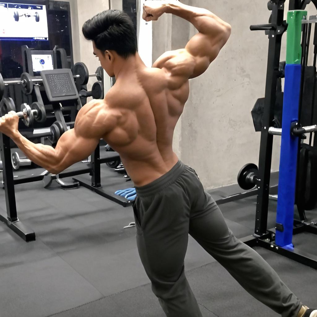 Unleash Your Strength: Bodybuilder's Intense Squat Session