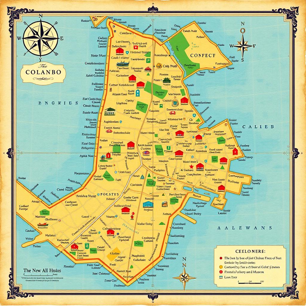 Artistic Fusion: Colombo Map Recreation