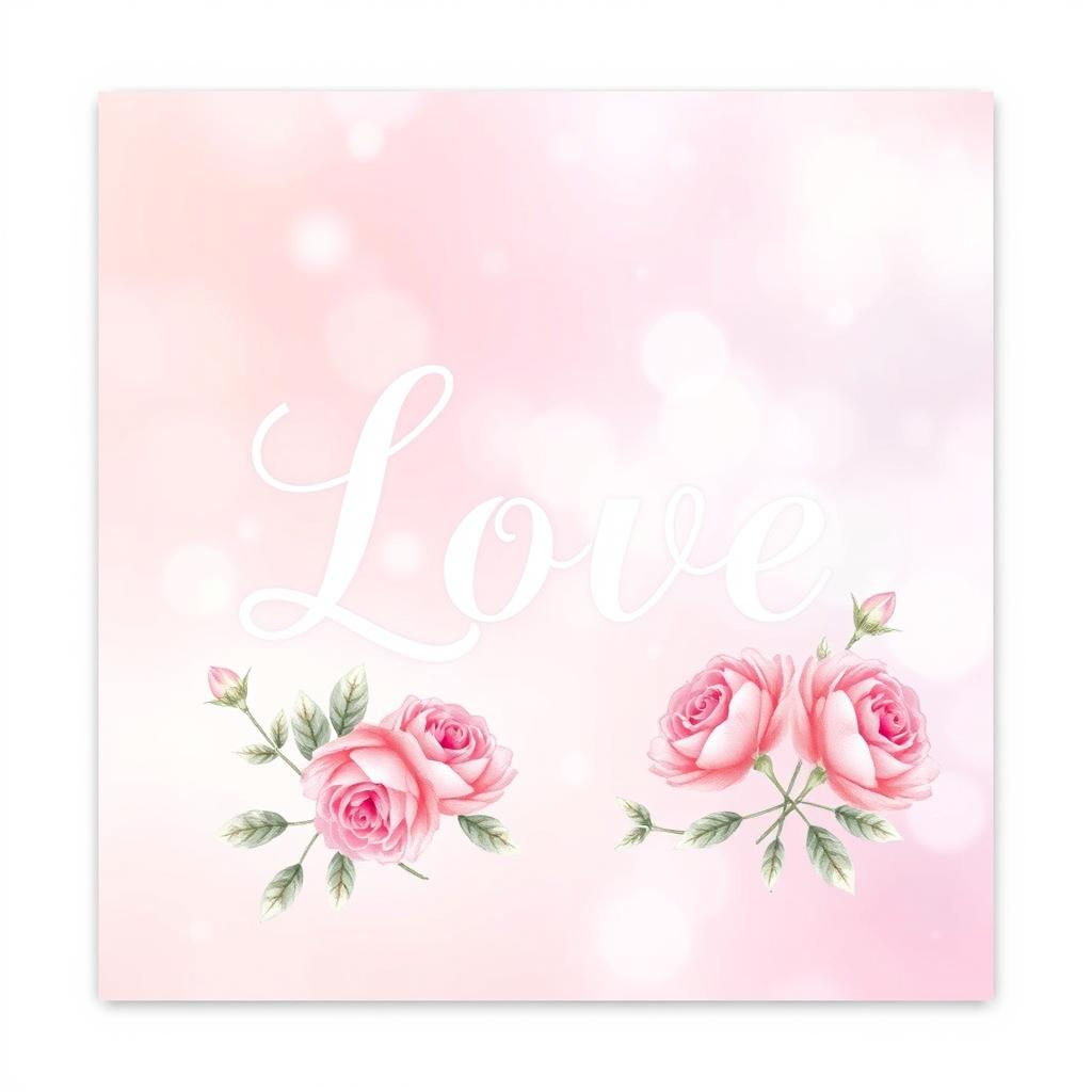 A beautifully designed wall art poster featuring the word 'Love' in elegant typography