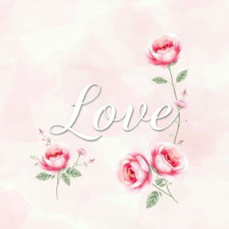 A beautifully designed wall art poster featuring the word 'Love' in elegant typography