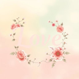 A beautifully designed wall art poster featuring the word 'Love' in elegant and stylish typography
