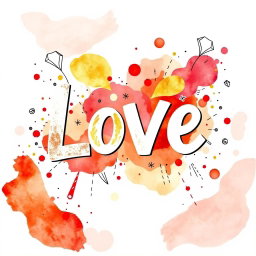 A stunning wall art poster that showcases the word 'Love' in bold, artistic lettering