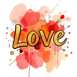 A stunning wall art poster that showcases the word 'Love' in bold, artistic lettering