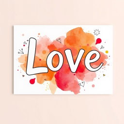 A stunning wall art poster that showcases the word 'Love' in bold, artistic lettering