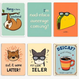 A delightful collection of funny wall art posters that exude humor and personality