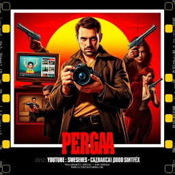 A movie poster for 'Серёга: Youtube от заката до расвета', designed in the style of a Quentin Tarantino film