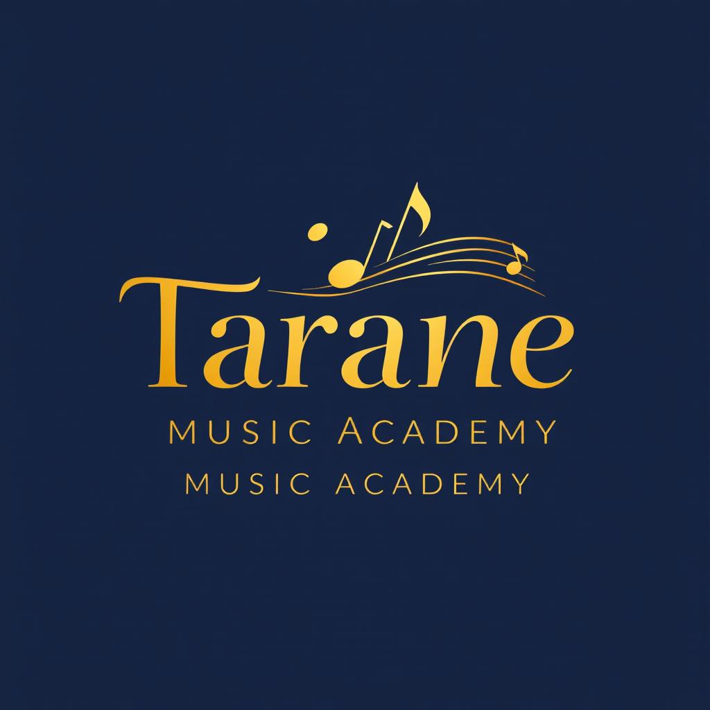 Logo design for 'Tarane Mehr Music Academy', featuring elegant and modern typography