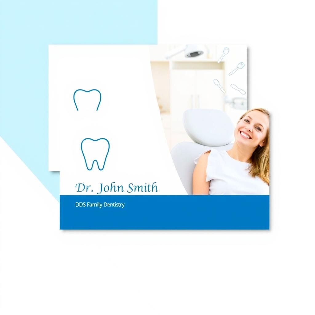 A professional and modern dentist business card design