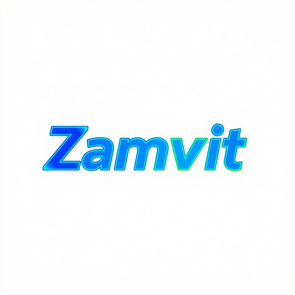 A modern and sleek logo design for the brand name 'Zamvit'