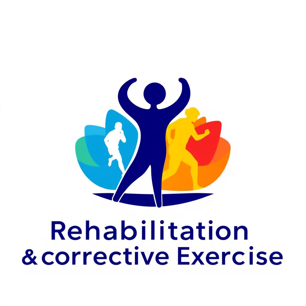 A visually appealing and impressive logo design for a rehabilitation and corrective exercise clinic