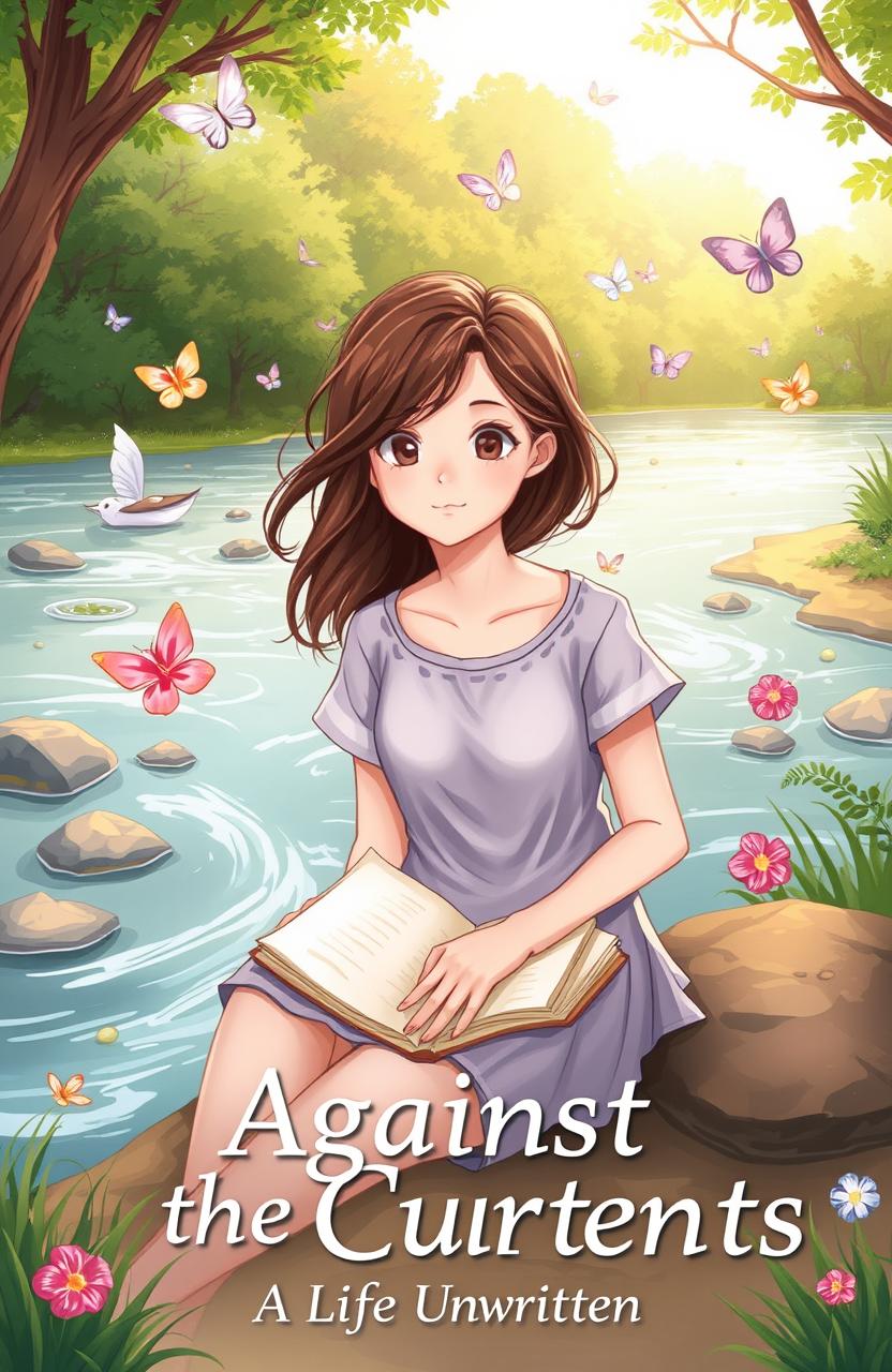 A whimsical and heartfelt illustration representing the essence of 'Against the Currents: A Life Unwritten
