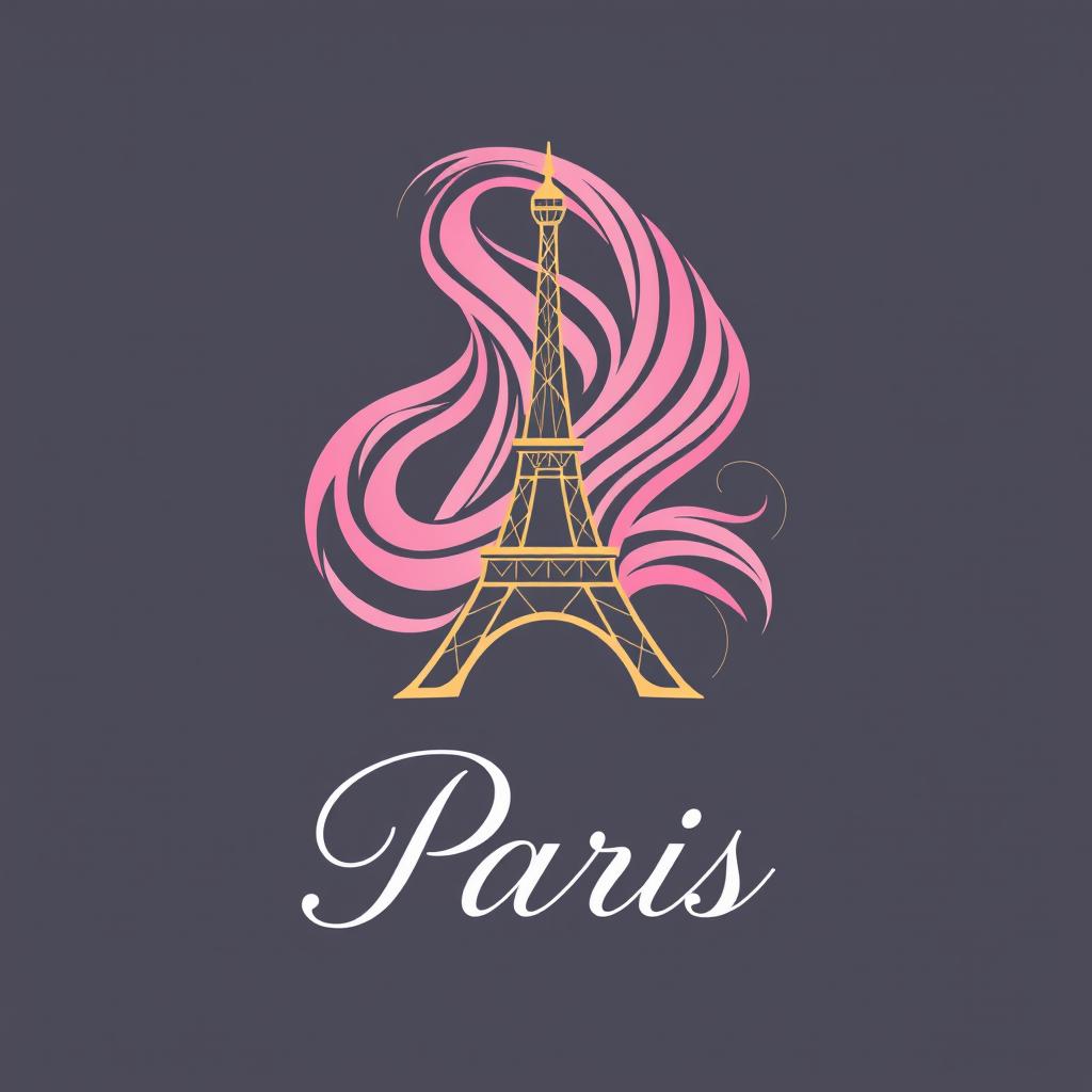 A sleek and elegant logo design for a hair products brand named 'Paris'