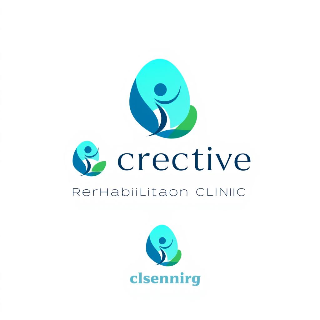 A modern and sleek logo design for a corrective exercises and rehabilitation clinic