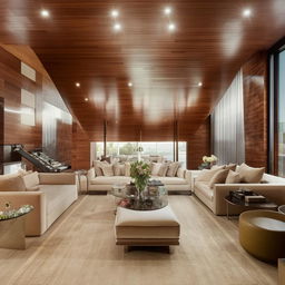 billionaire's top floor living room