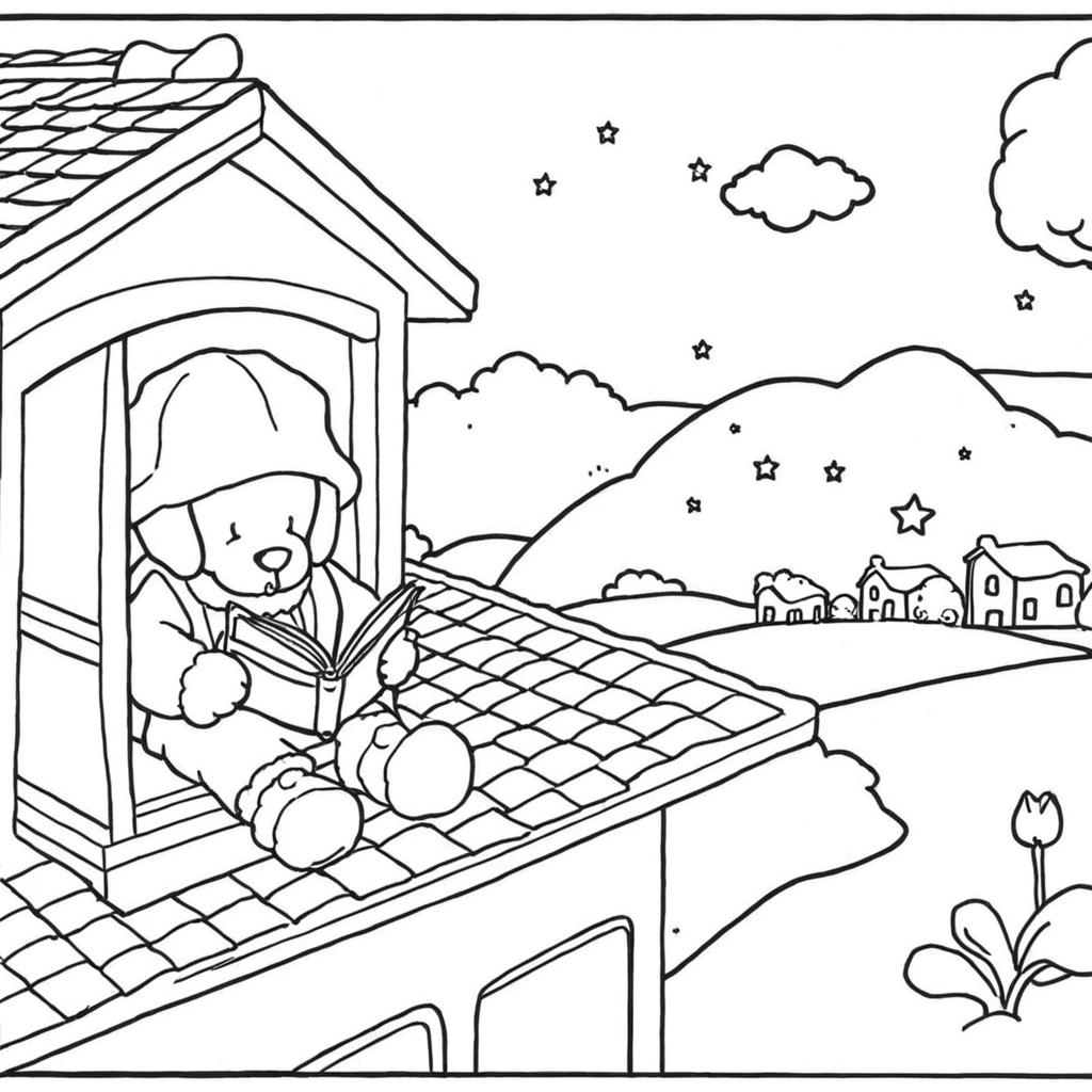 Whimsical Adventure: Coloring Book Scene
