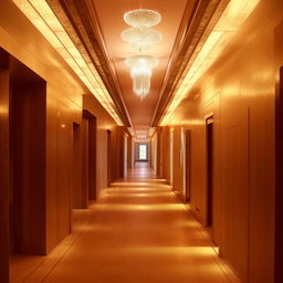 billionaire's top floor very long hallway