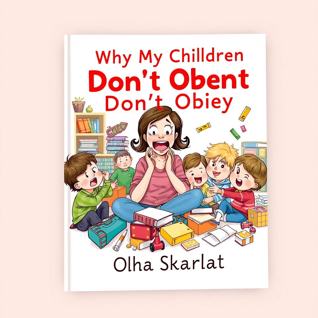 An imaginative book cover design for 'Why My Children Don’t Obey' by Olha Skarlat
