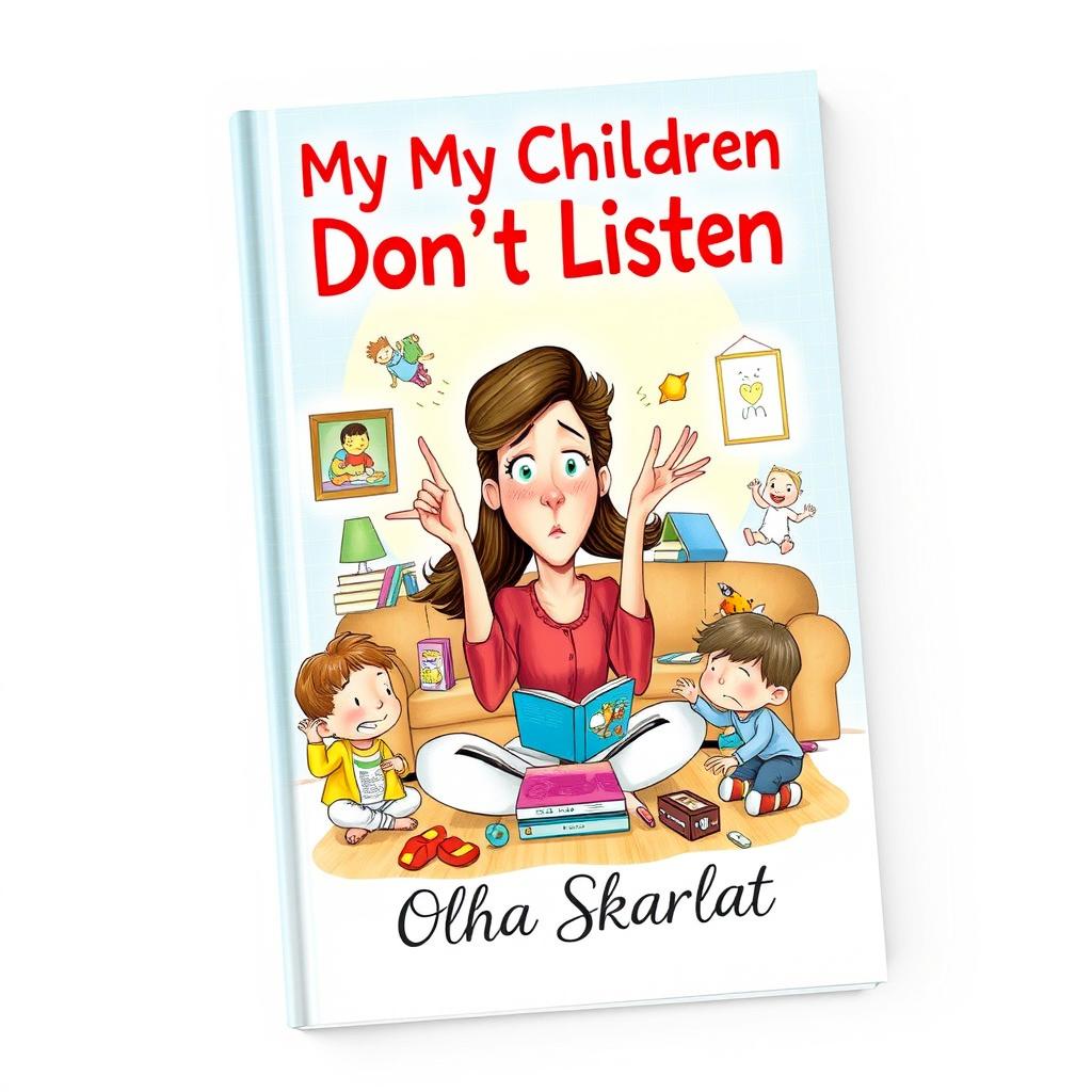 A creative book cover design for 'Why My Children Don’t Listen' by Olha Skarlat