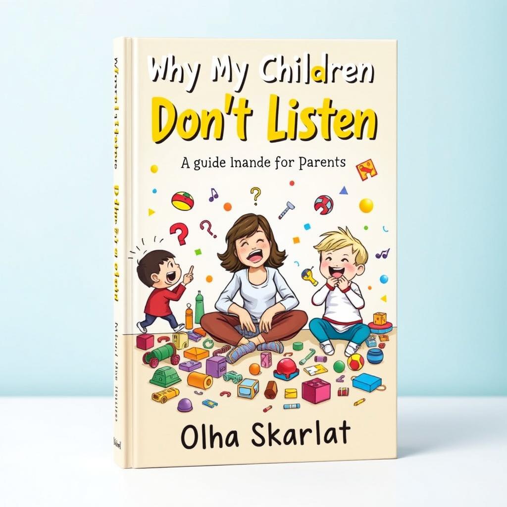 An eye-catching and engaging book cover design for 'Why My Children Don't Listen: A Guide for Parents' by Olha Skarlat