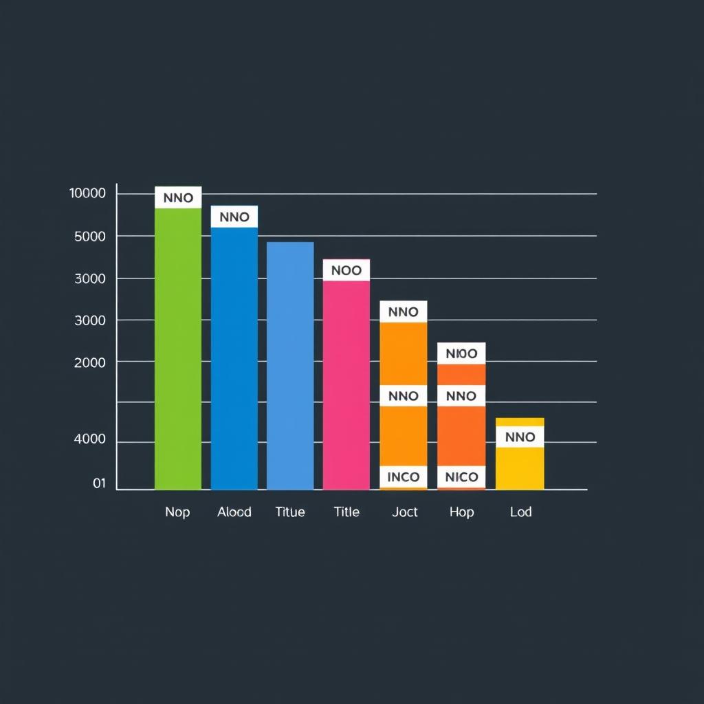 Dive into Data: Academic Bar Chart Illustration