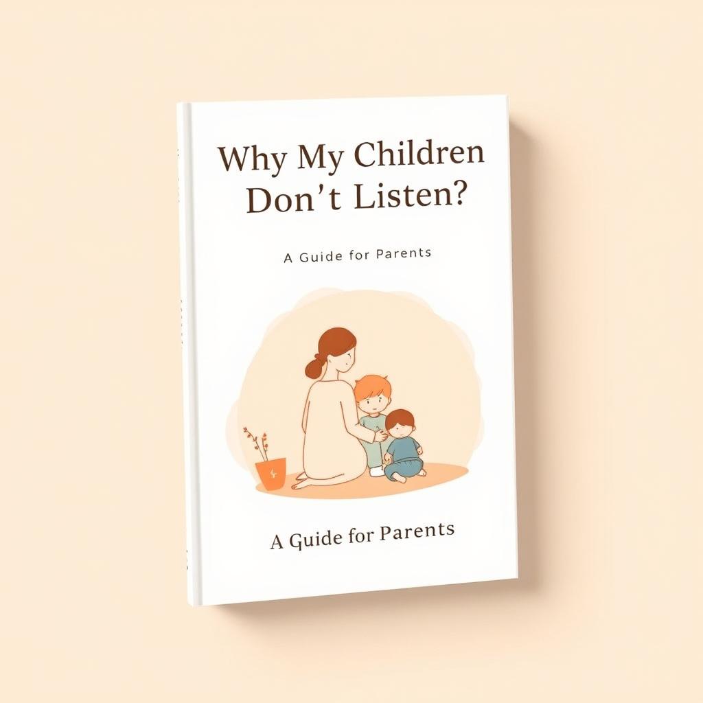 A minimalist and elegant book cover design for 'Why My Children Don't Listen? A Guide for Parents' by Olha Skarlat