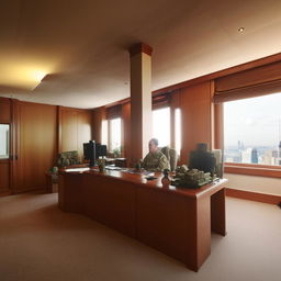 military chief's penthouse office