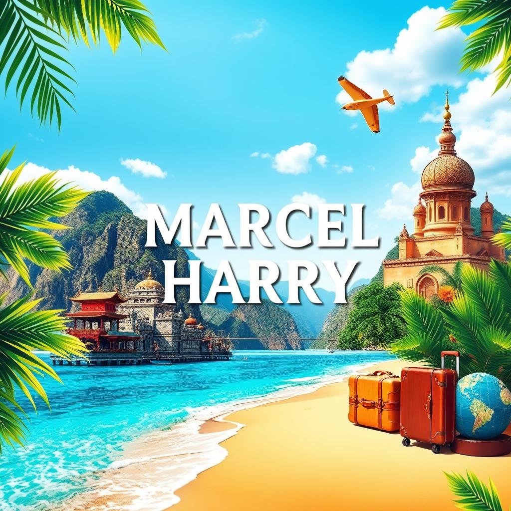 A vibrant and inviting cover page for a tourism brochure