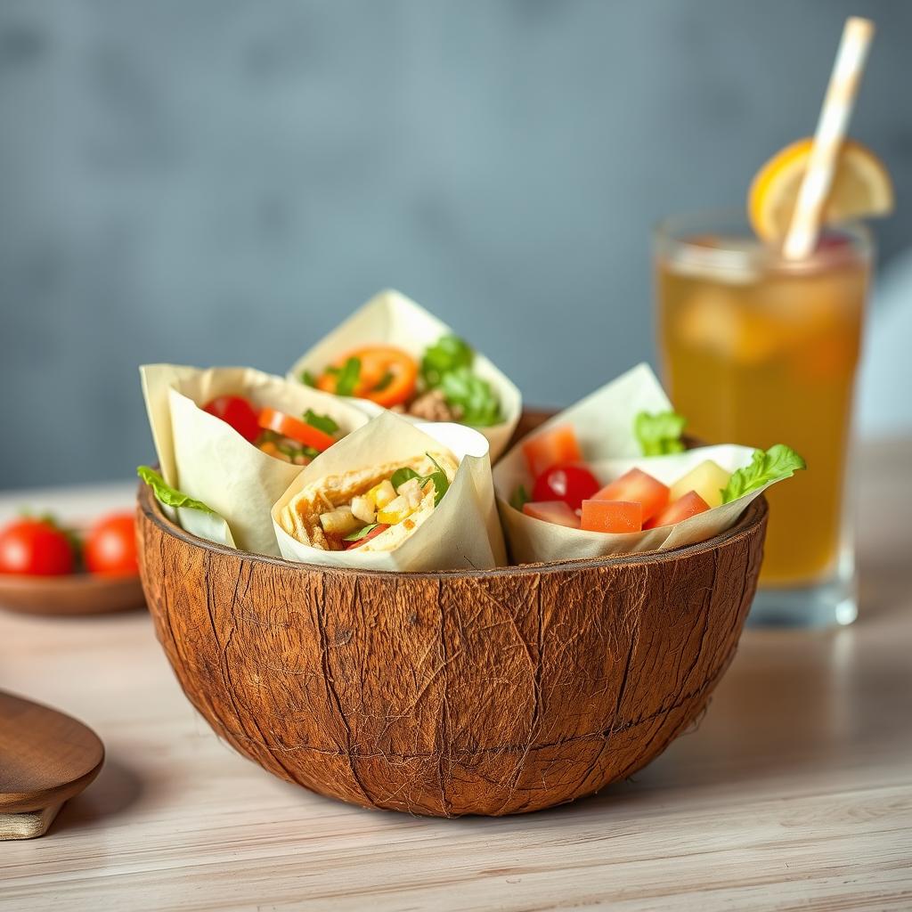 Sustainable Chic: Coconut Husk Food Container