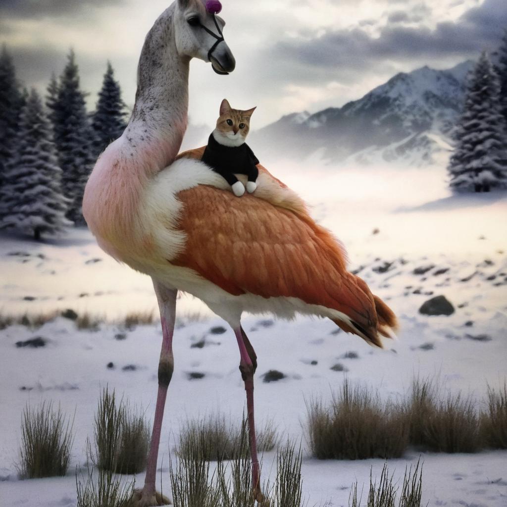 A Flamingo in Winter: Unlikely Beauty