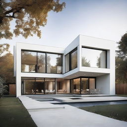 A modern type-36 house with clean lines, large windows, and a minimalist aesthetic.