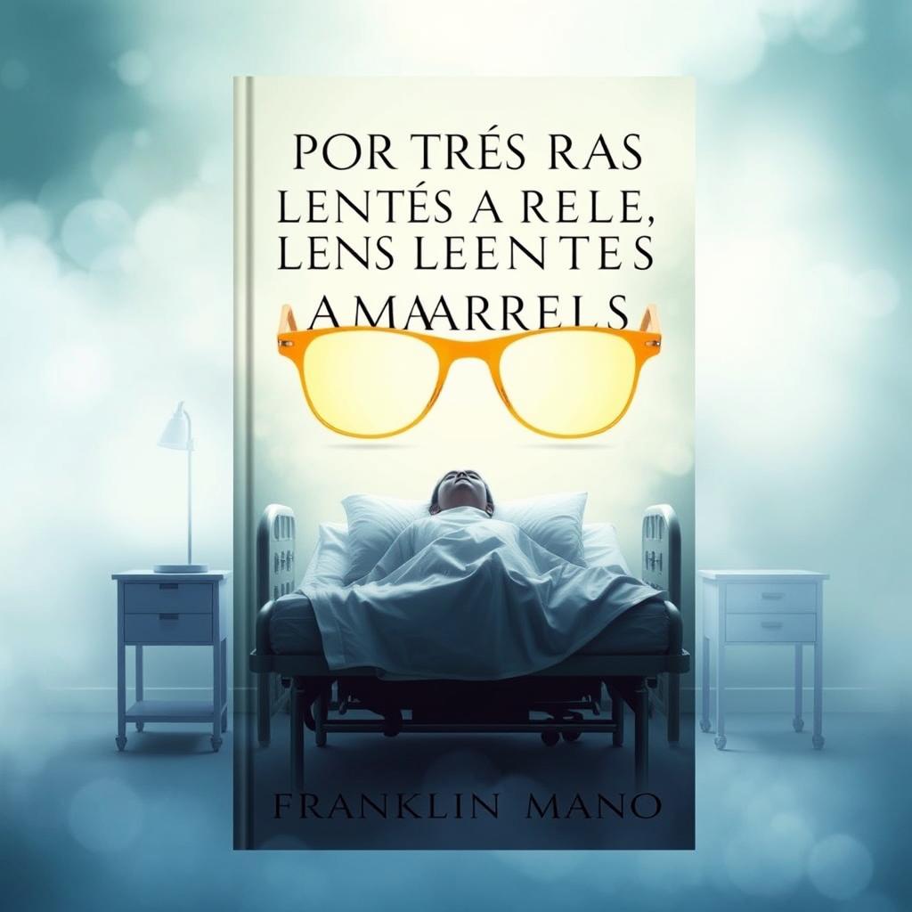 A captivating book cover for 'POR TRÁS DAS LENTES AMARELAS' by Franklin Mano