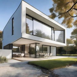 A modern type-36 house with clean lines, large windows, and a minimalist aesthetic.