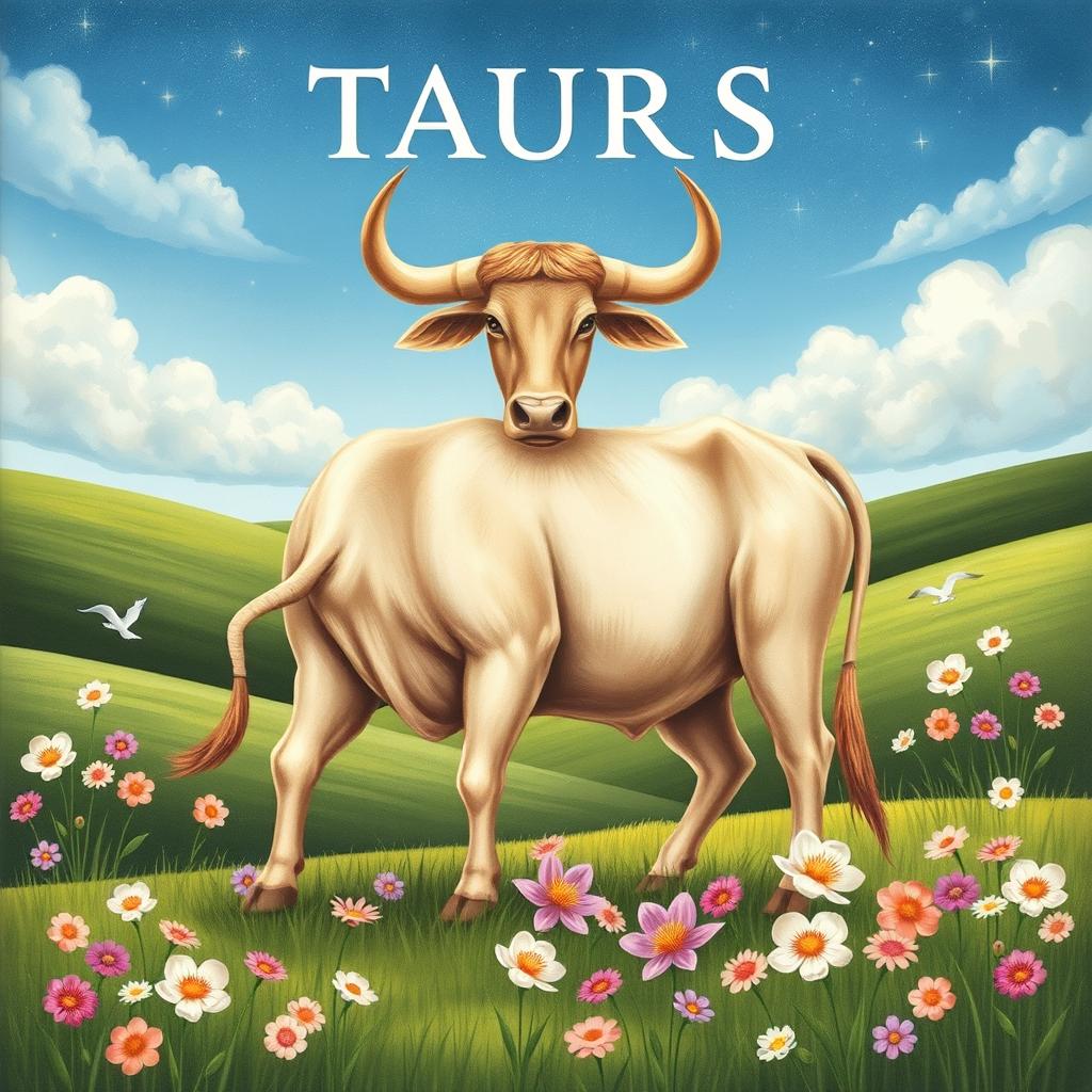 A serene and earthy representation of the Taurus zodiac sign