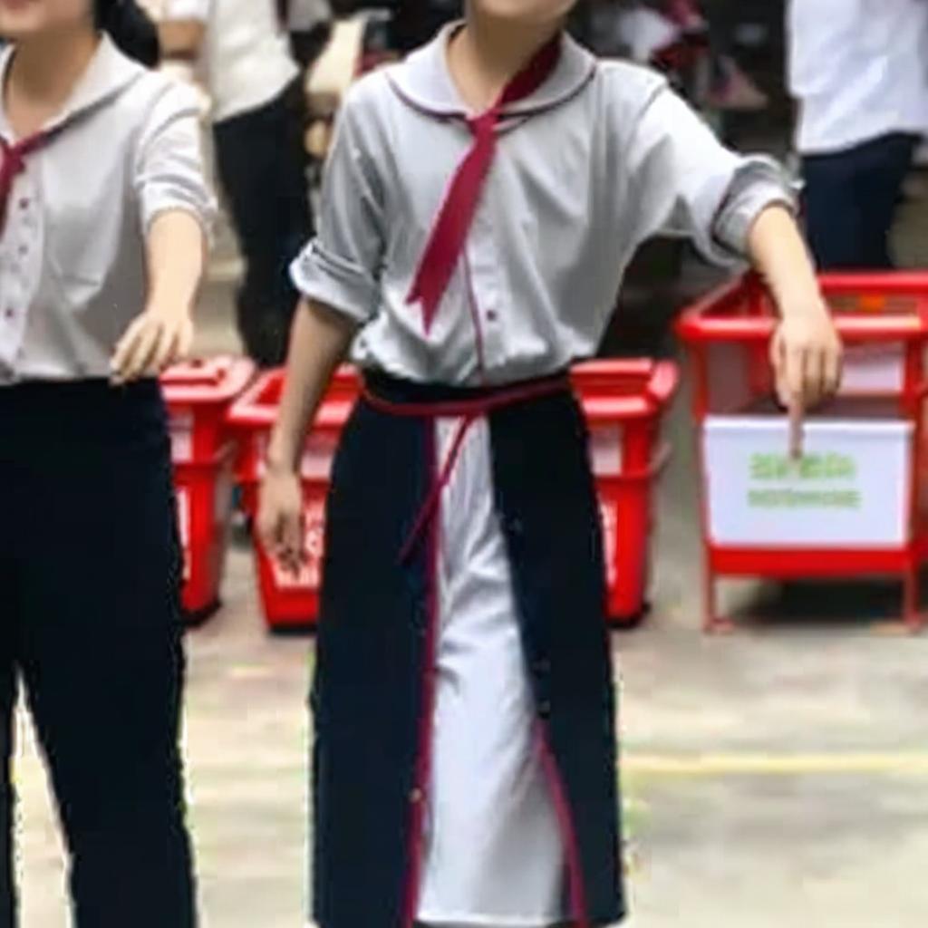 Confidence in Style: A Young Girl in School Uniform