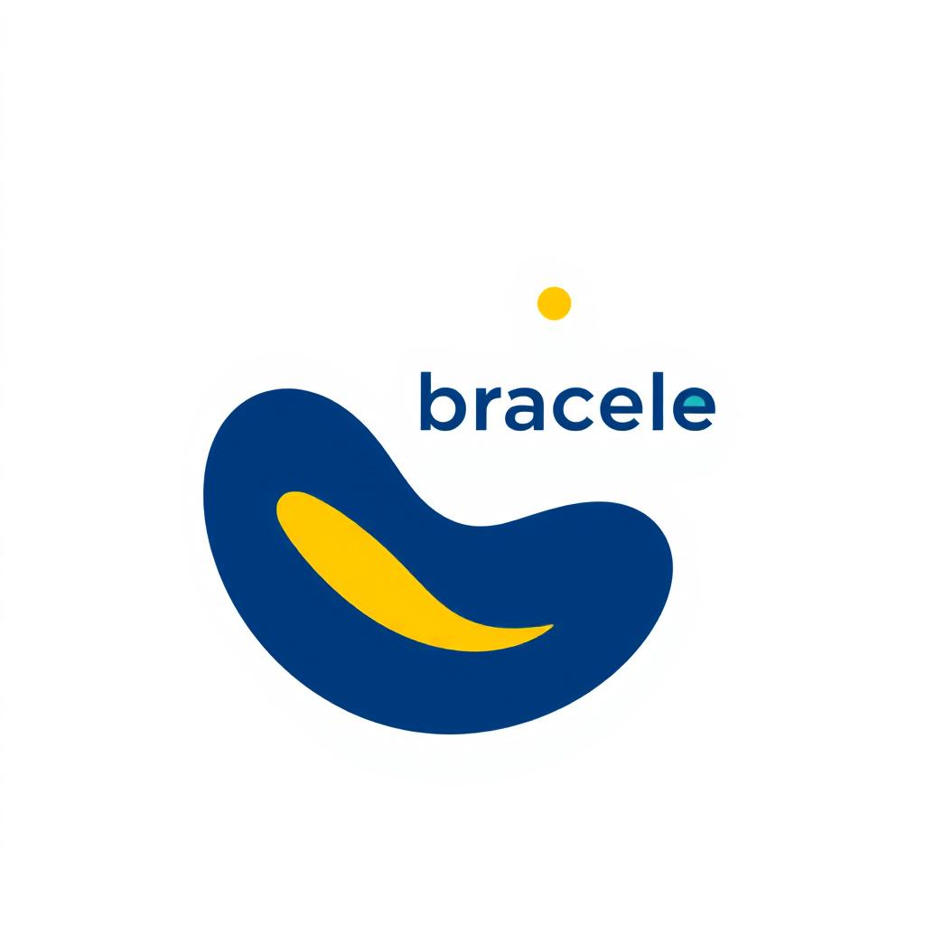 A logo design for a blind bracelet, featuring a minimalist and modern style that incorporates tactile elements symbolizing accessibility and support for the visually impaired