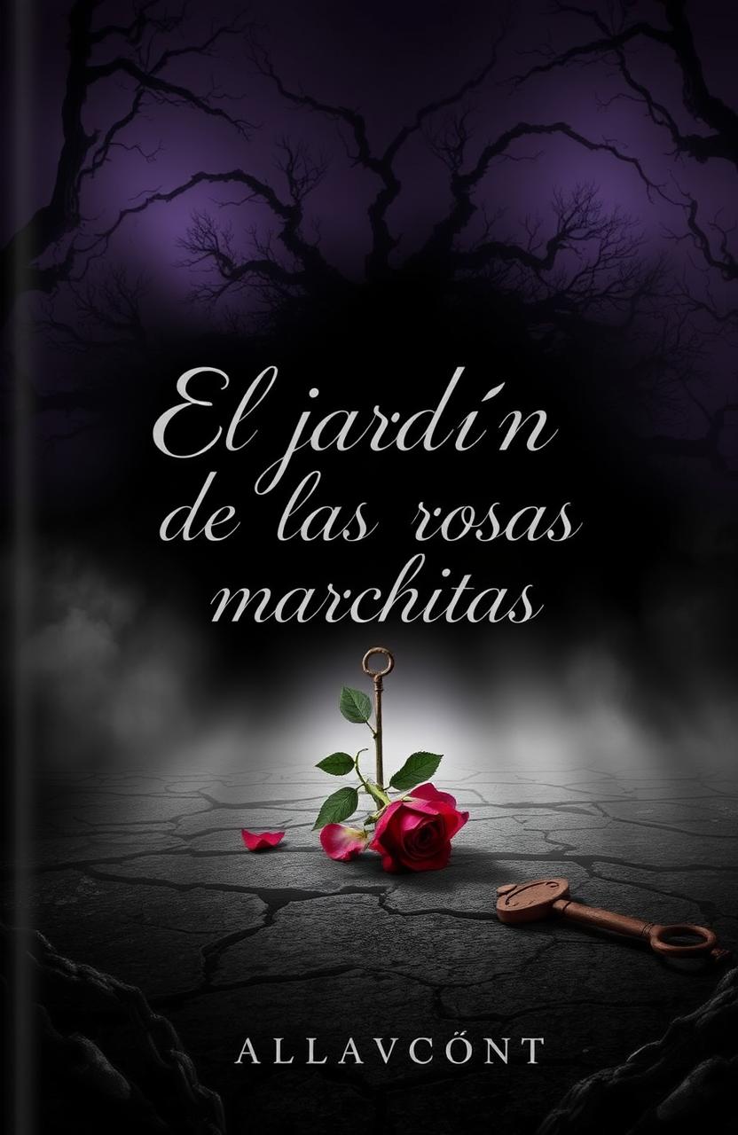 A book cover for 'El jardín de las rosas marchitas'