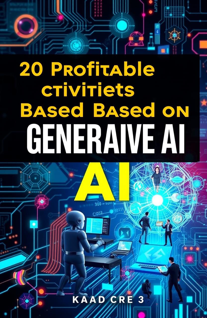 An eBook cover for '20 Profitable Activities Based on Generative AI'