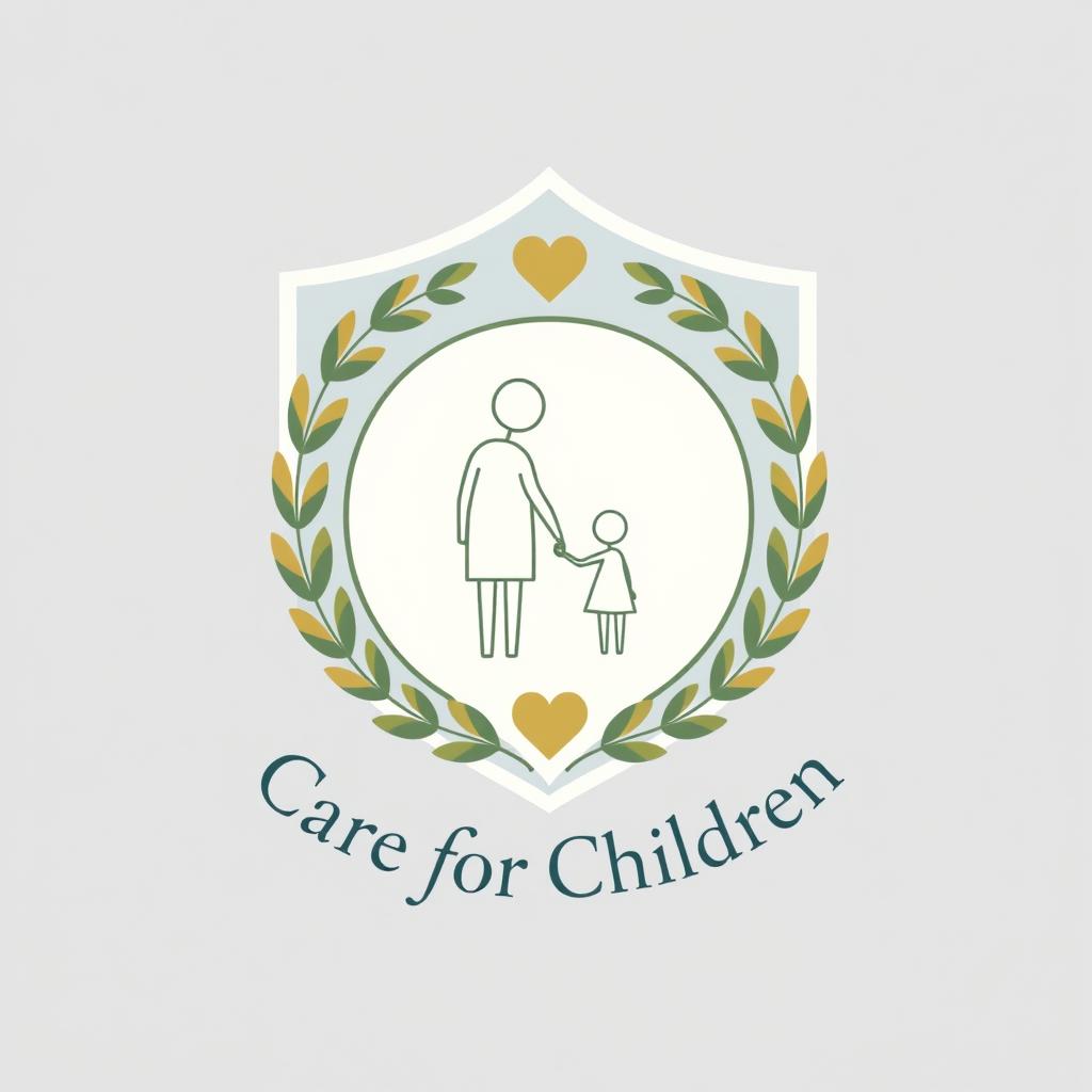 A professional emblem symbolizing the concept of caring for children