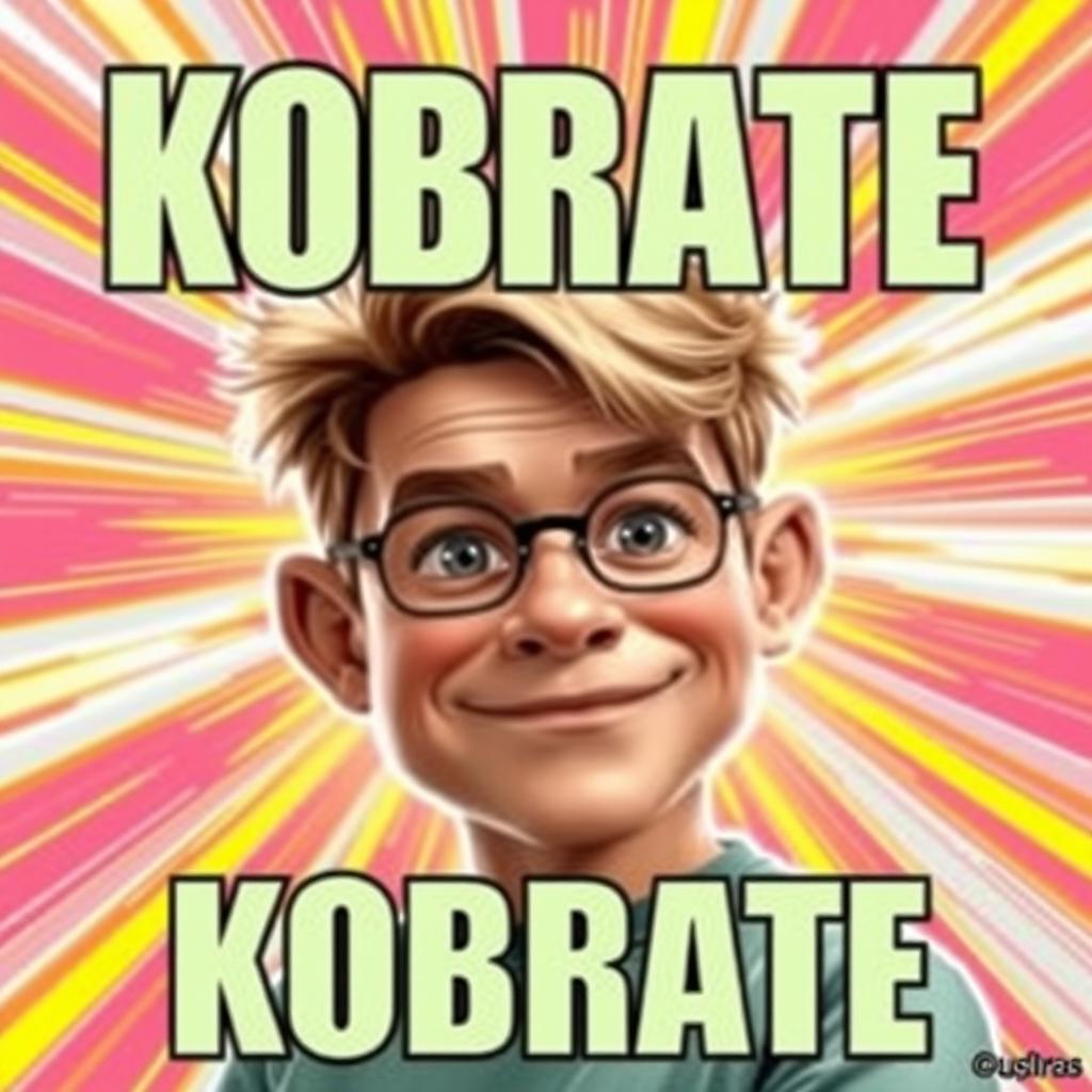 Incorporate the character from the provided photo into a meme format resembling the famous 'Kobrate' meme