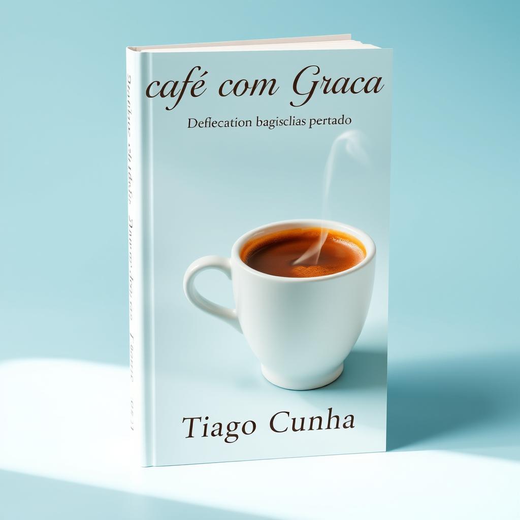 A book cover for 'Café com Graça', featuring a full-screen design