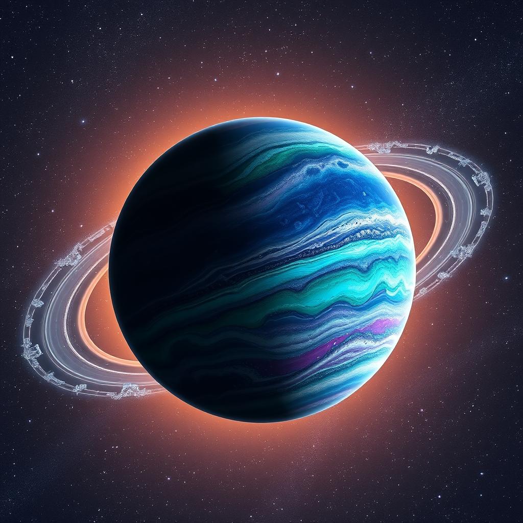 A stunning and vibrant image of a distant planet in space